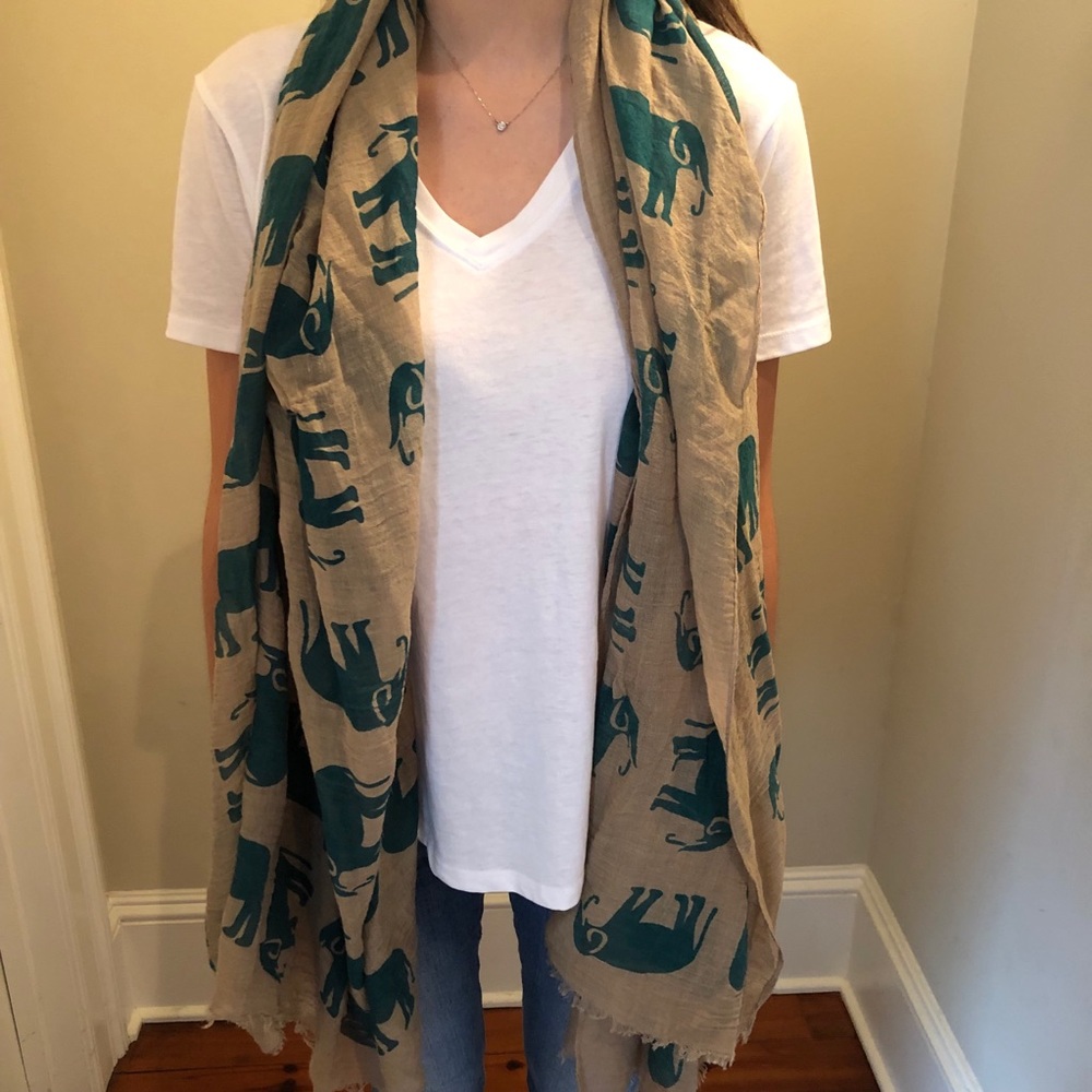 Elephant print scarf